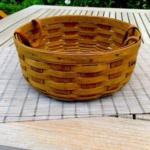 Longaberger round storage basket